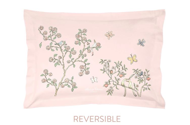 Atelier Choux Paris Single Bed Pillow Cover, In Bloom Pink