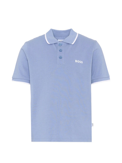 BOSS Short-Sleeved Polo Shirt, Lavender Blue