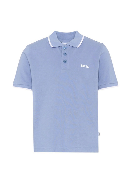 BOSS Short-Sleeved Polo Shirt, Lavender Blue