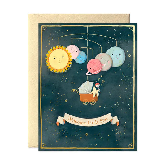 Solar System Baby Greeting Card