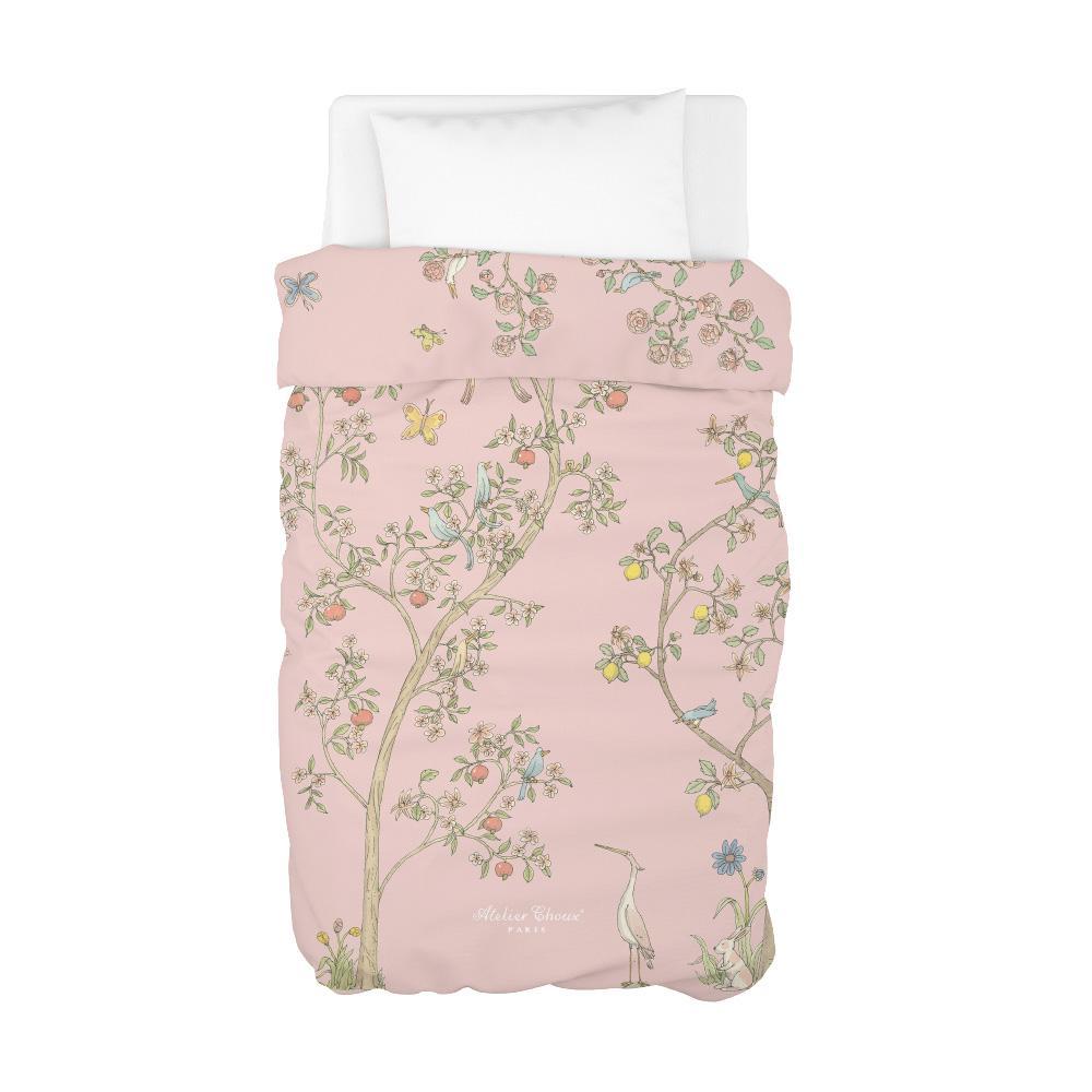 Atelier Choux Paris Single Bed Duvet Cover, In Bloom Pink