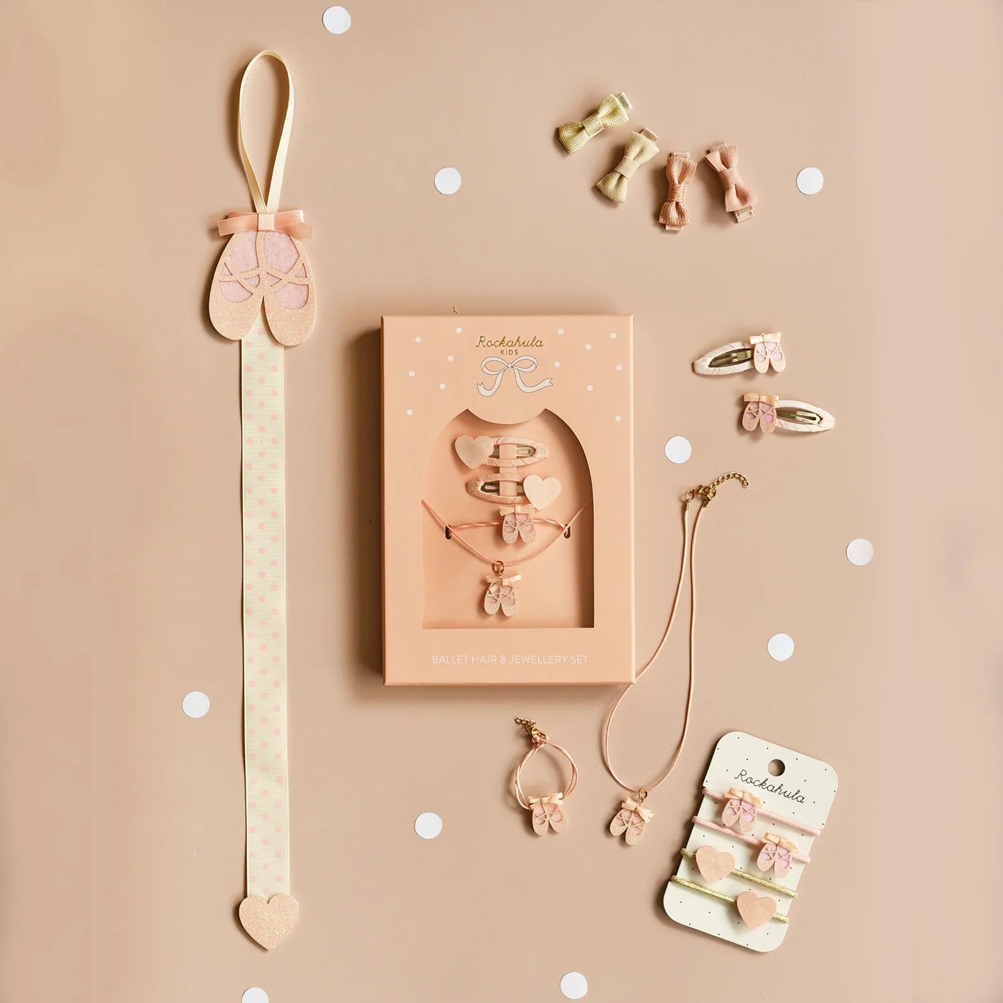 Flora Linen Mini Bow Clips