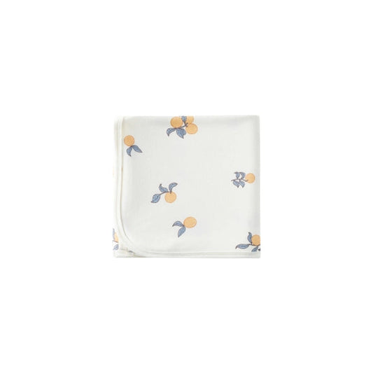 Organic Cotton Swaddle Blanket, Clementine