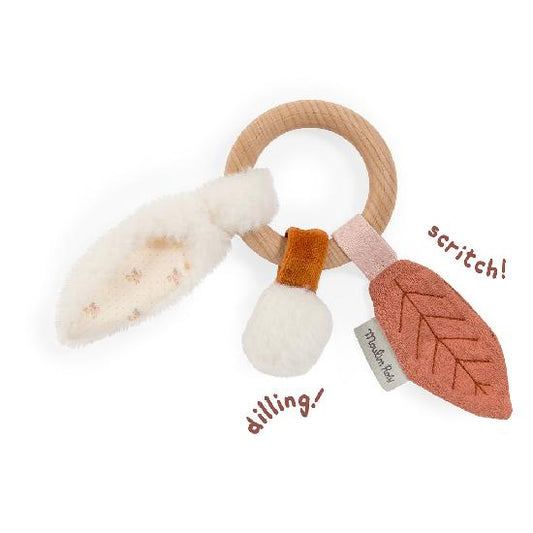 Moulin Roty Rabbit Wood Ring Rattle