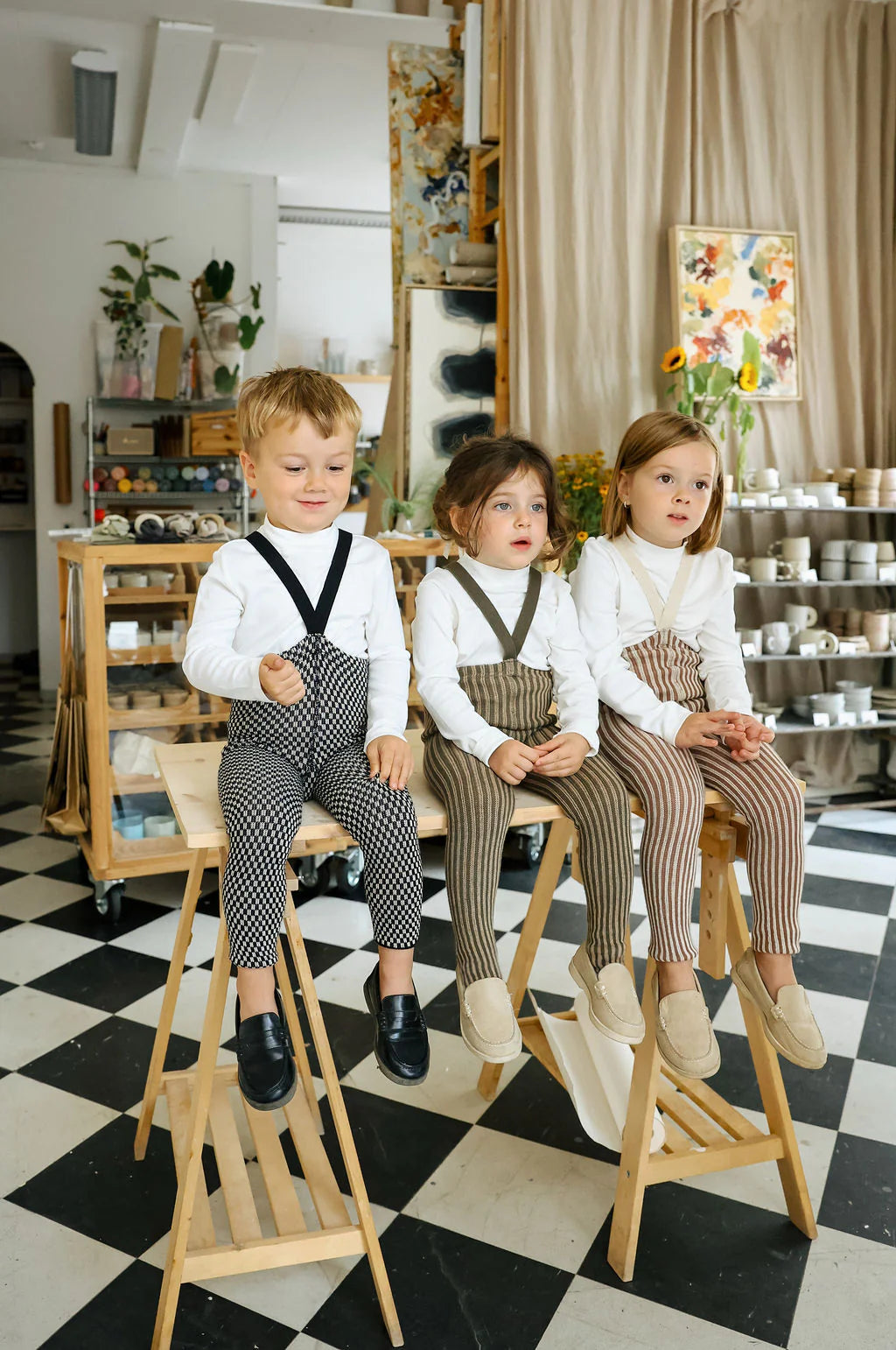 Silly Silas Special Footless Tights, Black X White Striped