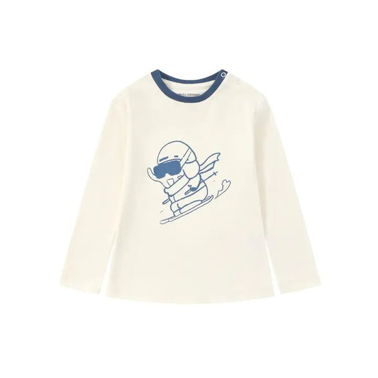 Toddler Organic Long Sleeve Tee Shirt, Ski