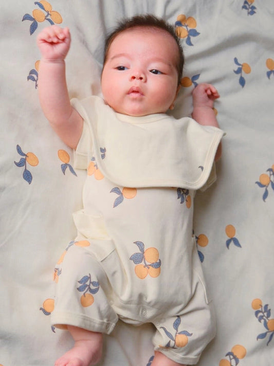 Baby Organic Cotton Bibs, Clementine