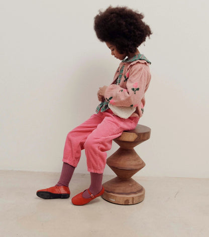 Corduroy Sarouel Pants, Candy Pink