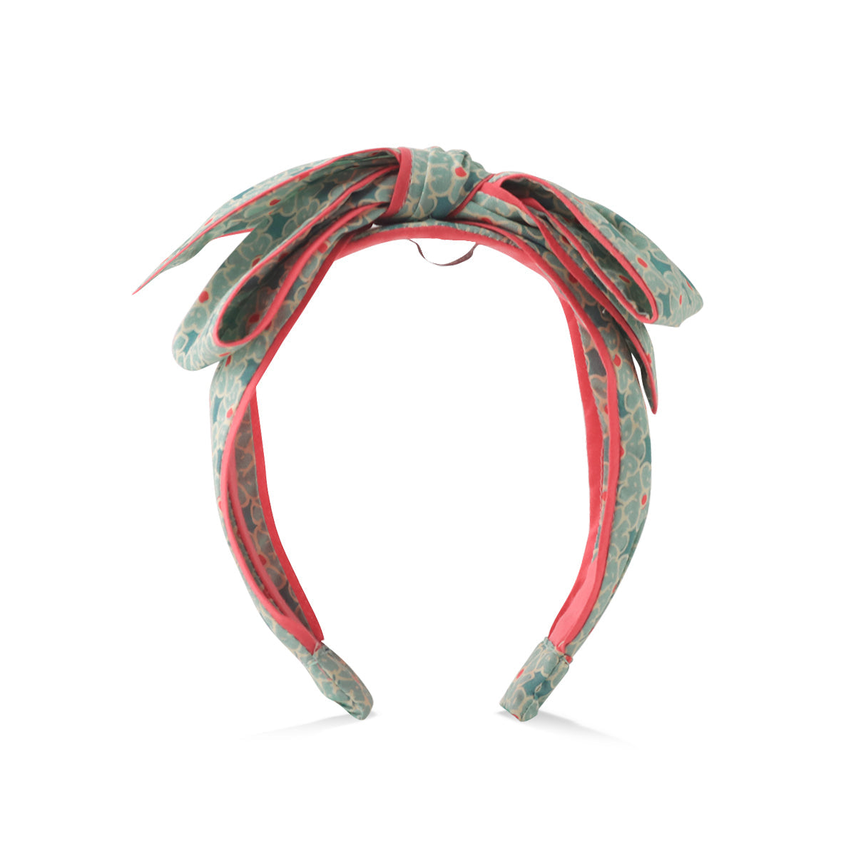 Big Bow Headband with Contrast Tipping, Multicolor