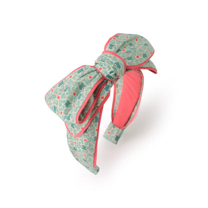 Big Bow Headband with Contrast Tipping, Multicolor