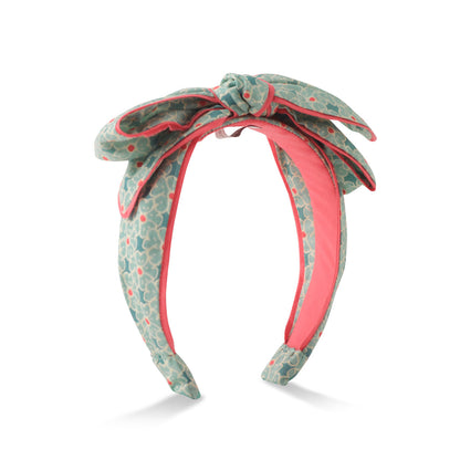 Big Bow Headband with Contrast Tipping, Multicolor