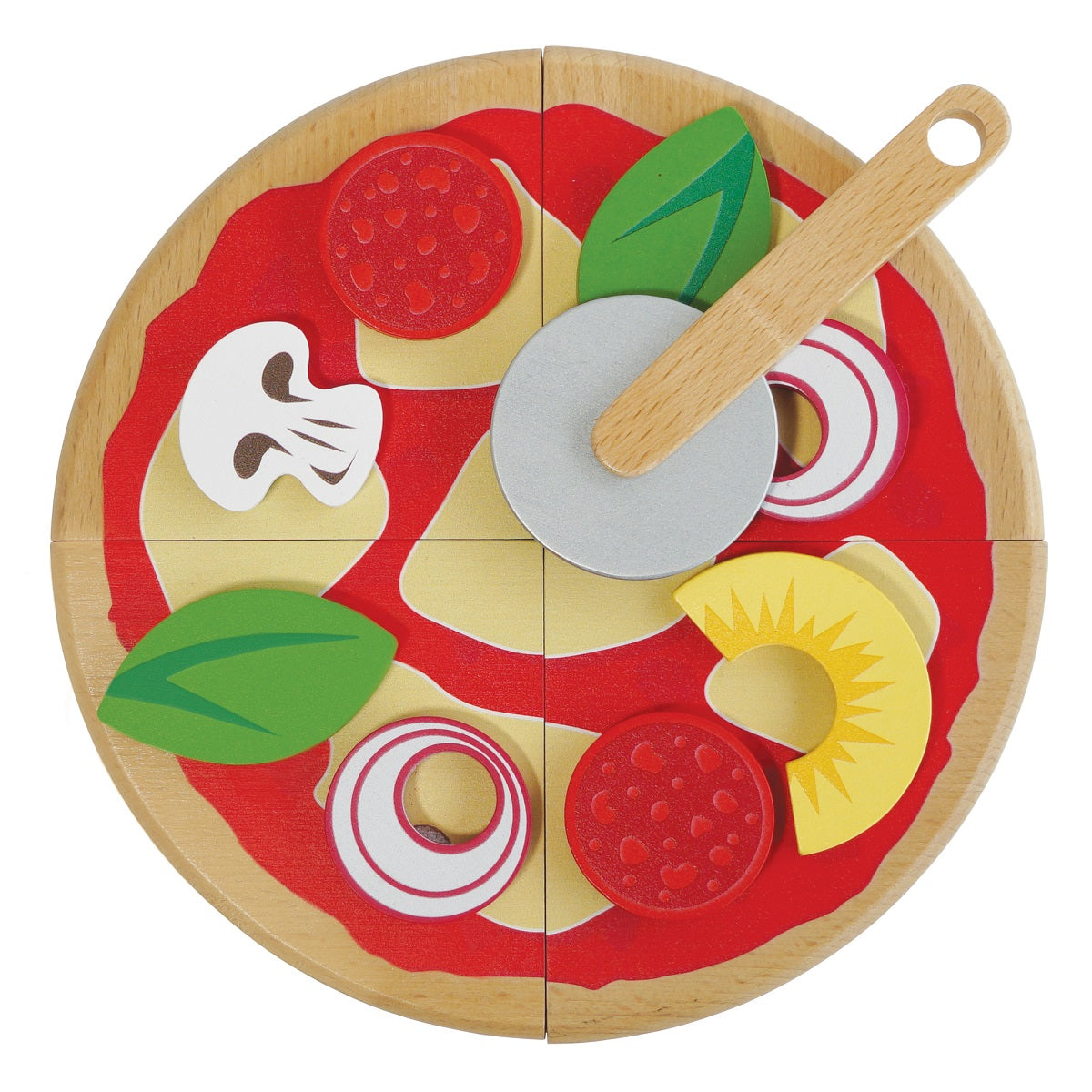 Le Toy Van Roleplay Pizza & Toppings with Slice Cutter