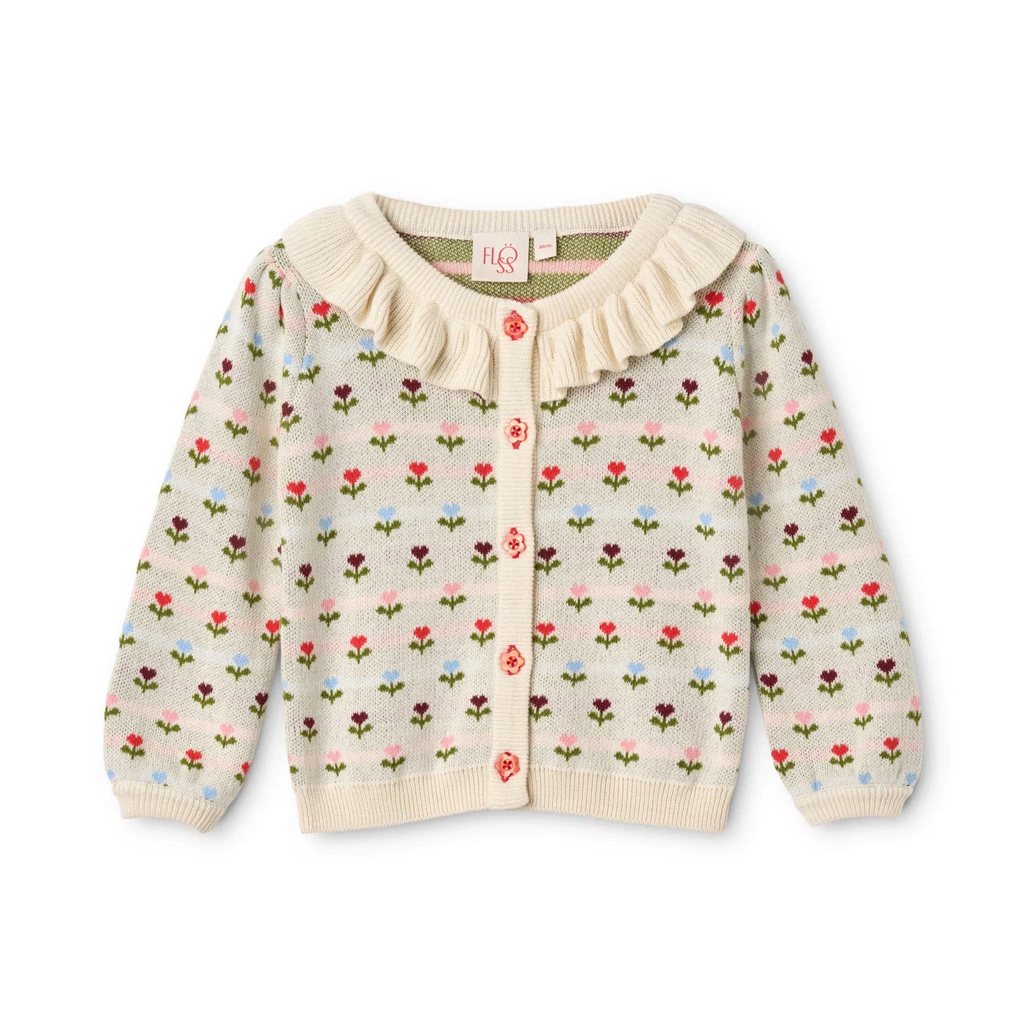 Annabelle Cardigan, Cream Multi Floral