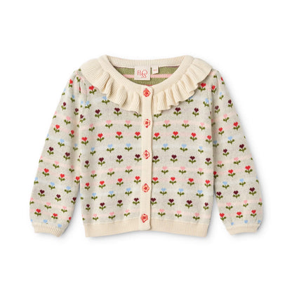 Annabelle Cardigan, Cream Multi Floral