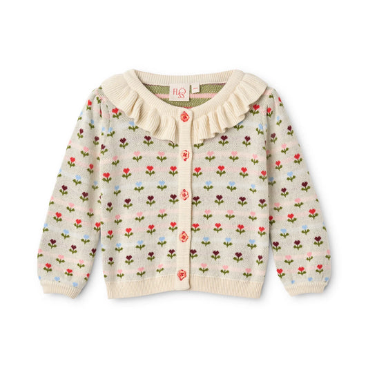 Annabelle Cardigan, Cream Multi Floral