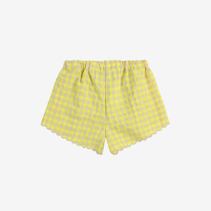 Vichy Ruffle Woven Shorts, Multicolor