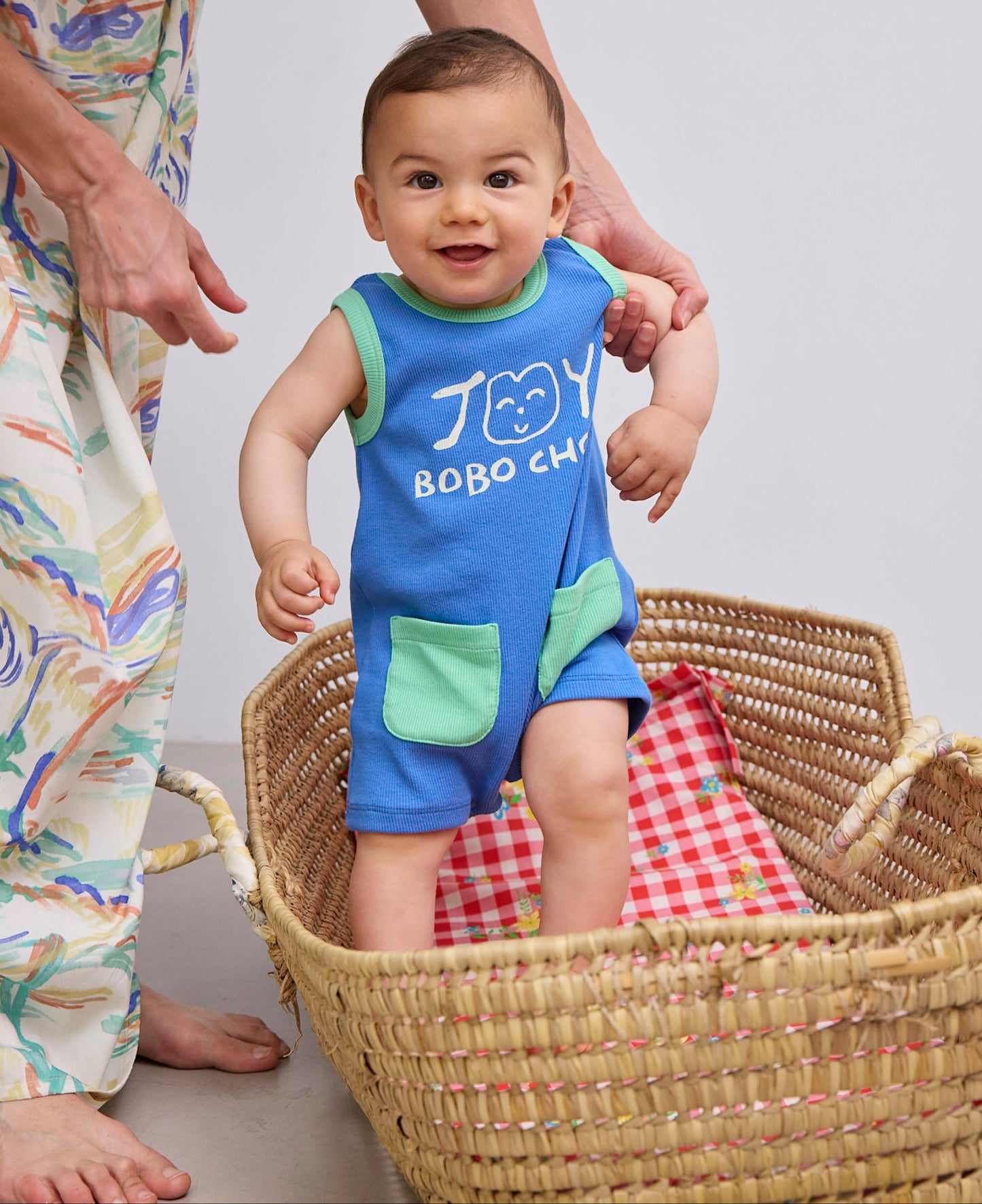 Smiling Blue Playsuit, Blue