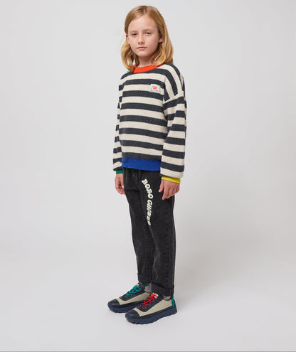 Wavy Bobo Choses Denim Pants, Dark Grey