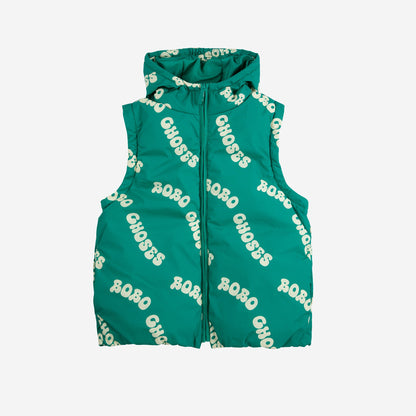 Wavy Bobo Choses all over Light Padded Anorak, Green