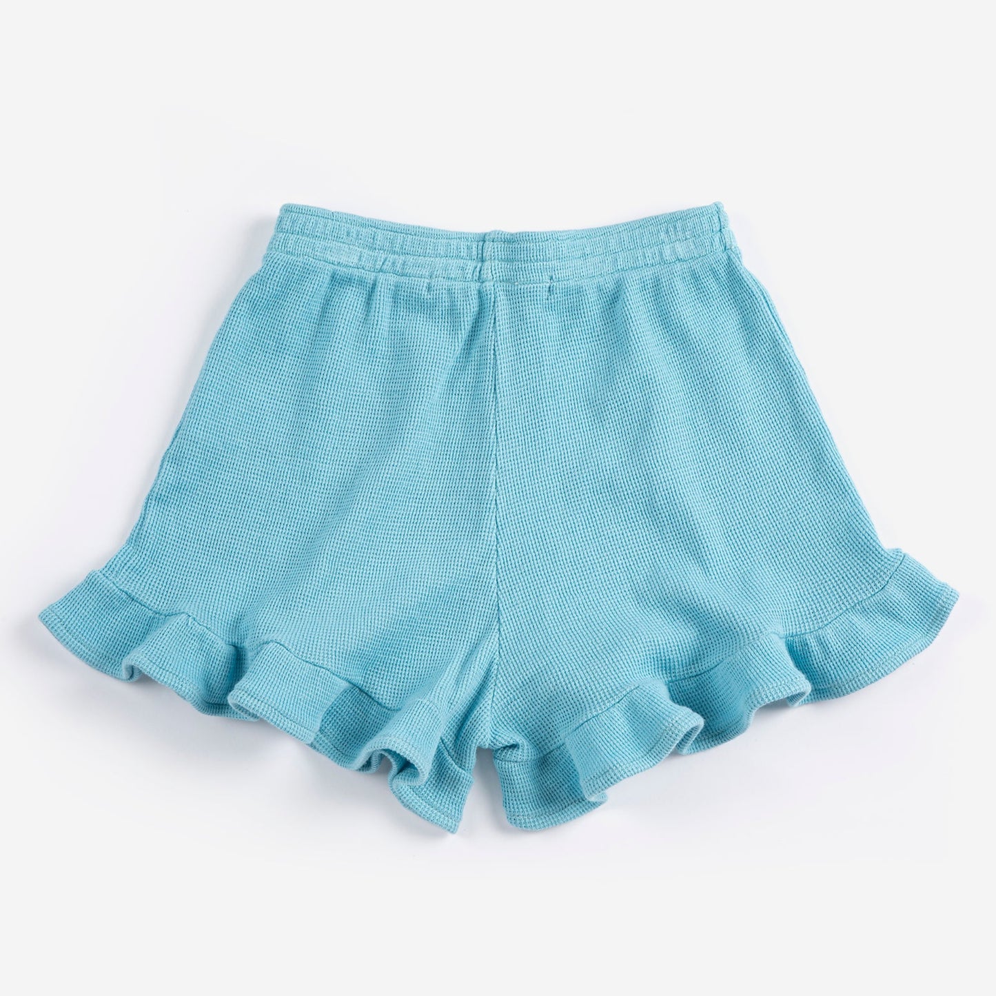 Bobo Choses Ruffled Shorts, Light Blue