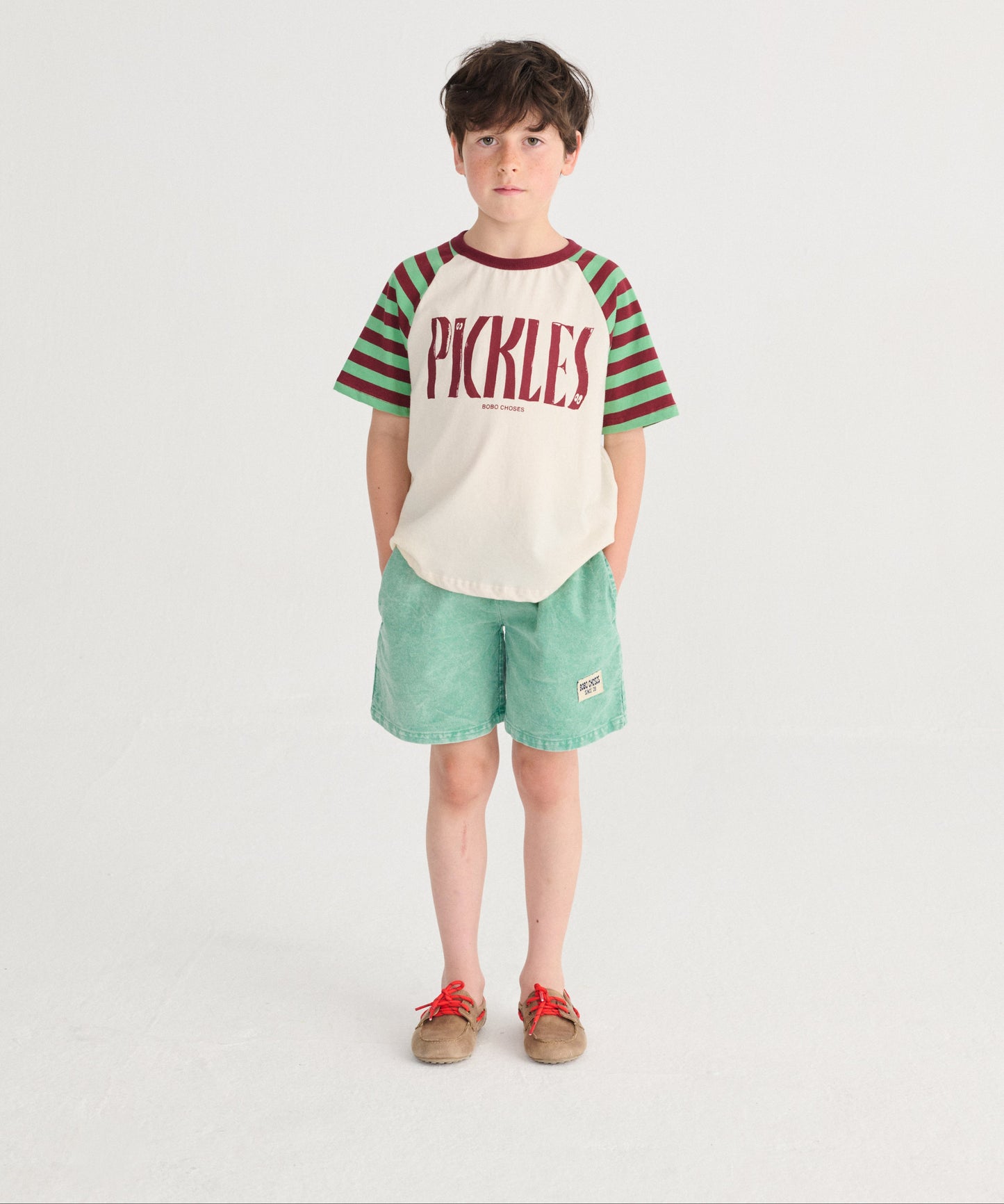 Bobo Choses Since 09 Woven Bermuda Shorts, Green