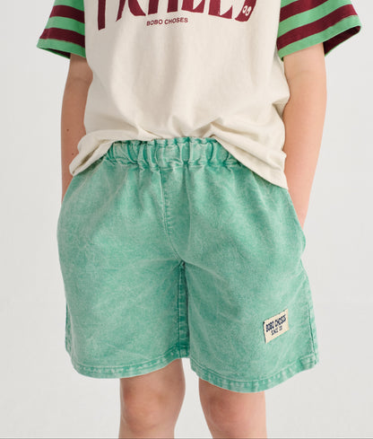 Bobo Choses Since 09 Woven Bermuda Shorts, Green