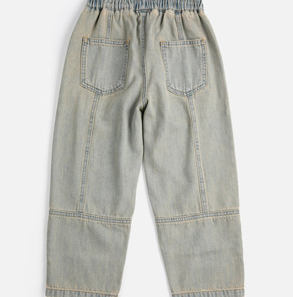 Square Bobo Choses Denim Pants, Prussian Blue