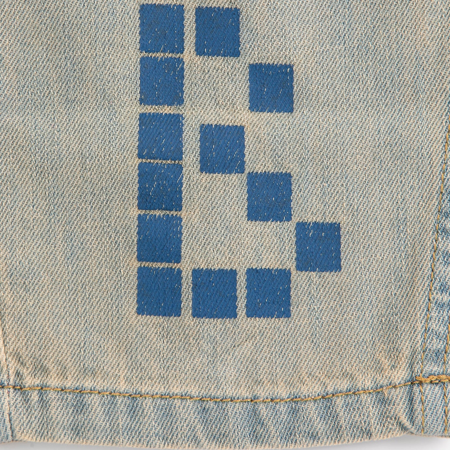 Square Bobo Choses Denim Pants, Prussian Blue