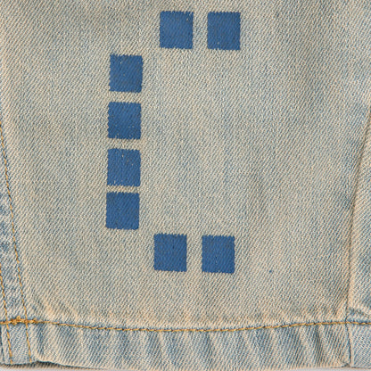 Square Bobo Choses Denim Pants, Prussian Blue