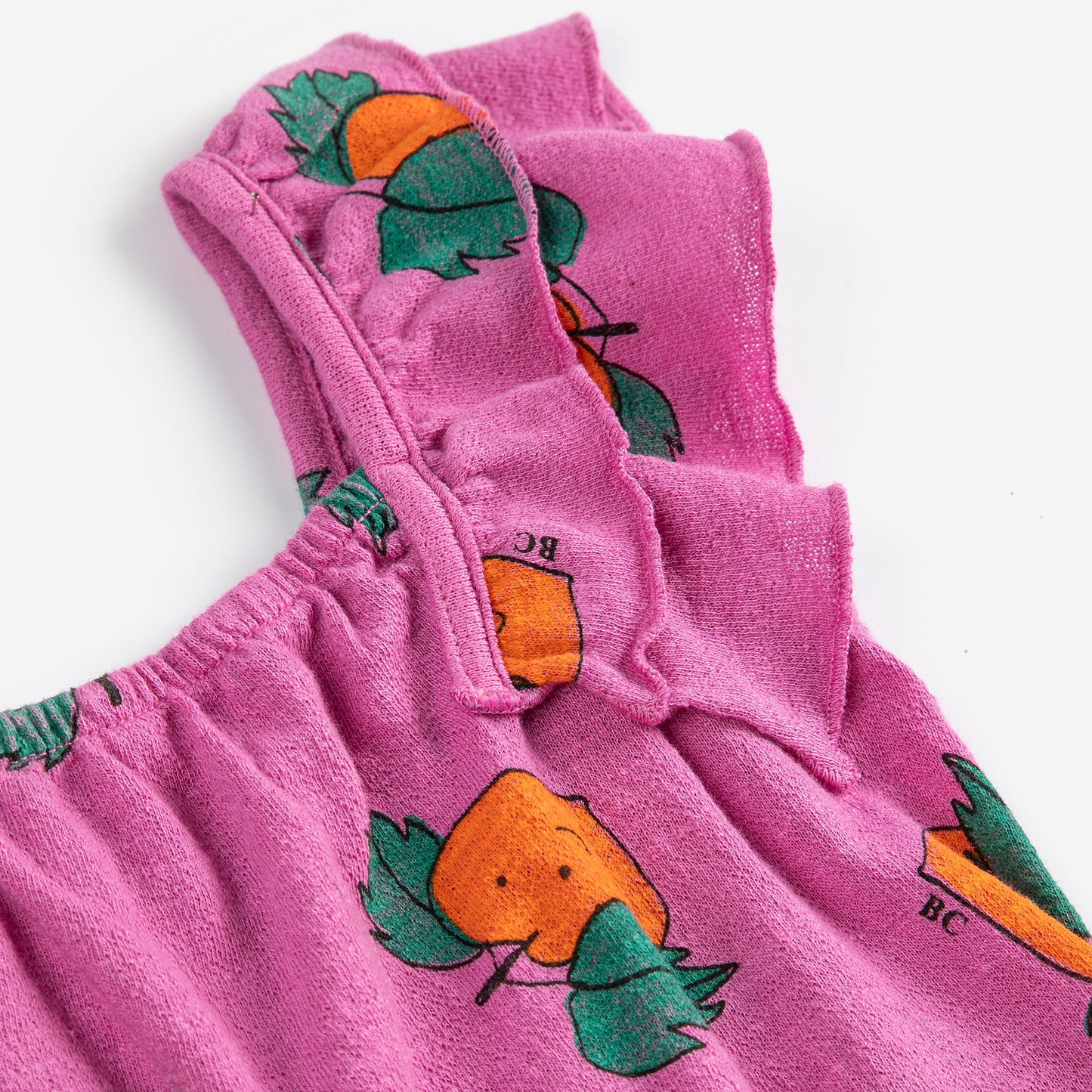 Tangerine All Over Ruffled Dress, Fushia