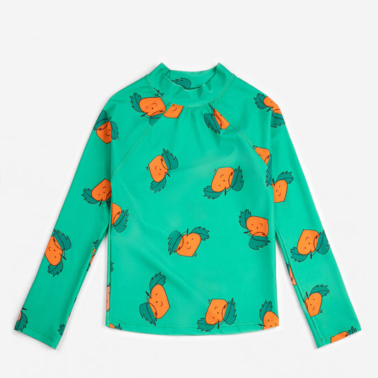 Curious Turnip All Over Swim T-shirt, Green