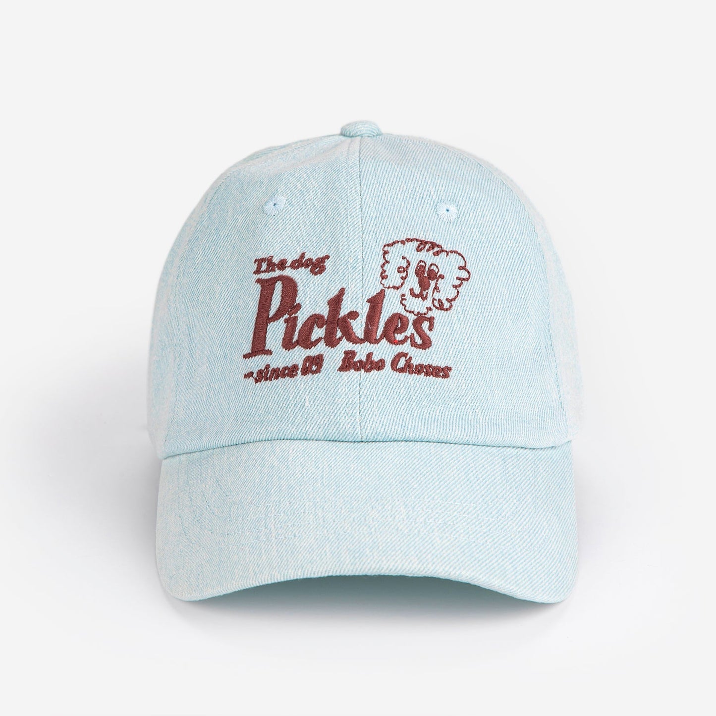 Pickle The Dog Denim Cap, Light Blue
