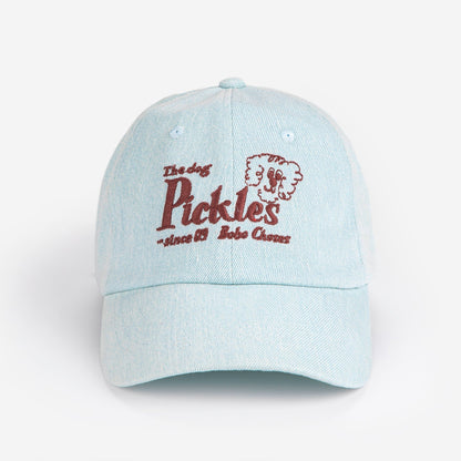 Pickle The Dog Denim Cap, Light Blue