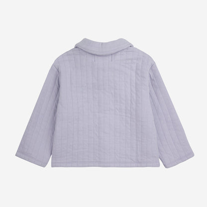 Baby Funny Face Quilted Buttoned Sweatshirt, Lavender