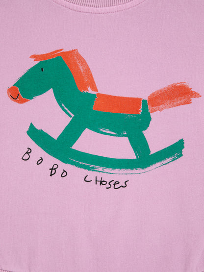 Rocking Horse Body Sweatshirt, Lavender