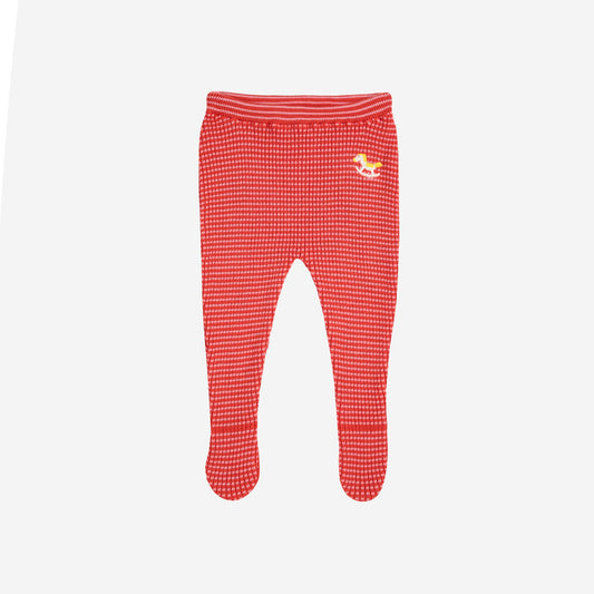 Rocking Horse Knitted Footed Leggings, Pink