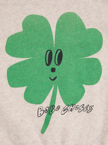 Lucky Clover Ranglan Sweatshirt, Heather Grey