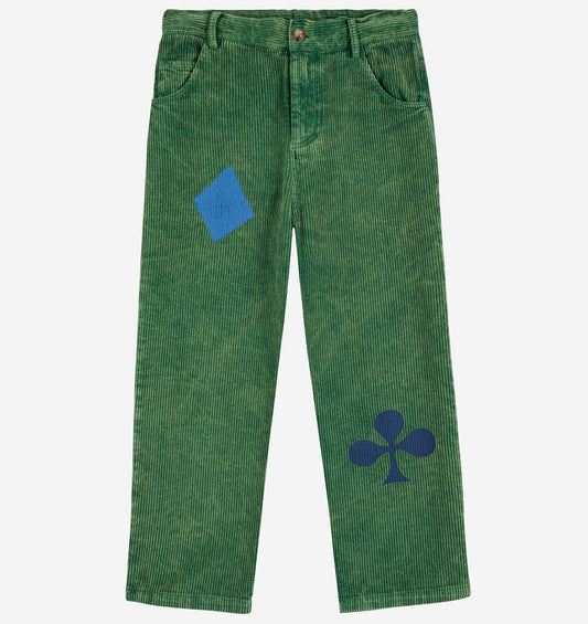 Bobo Joker Corduroy Straight Pants, Green