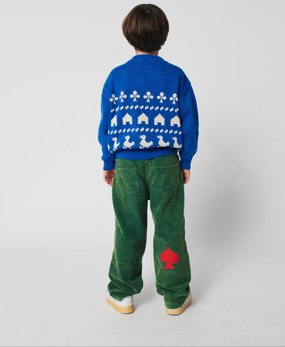 Bobo Joker Corduroy Straight Pants, Green