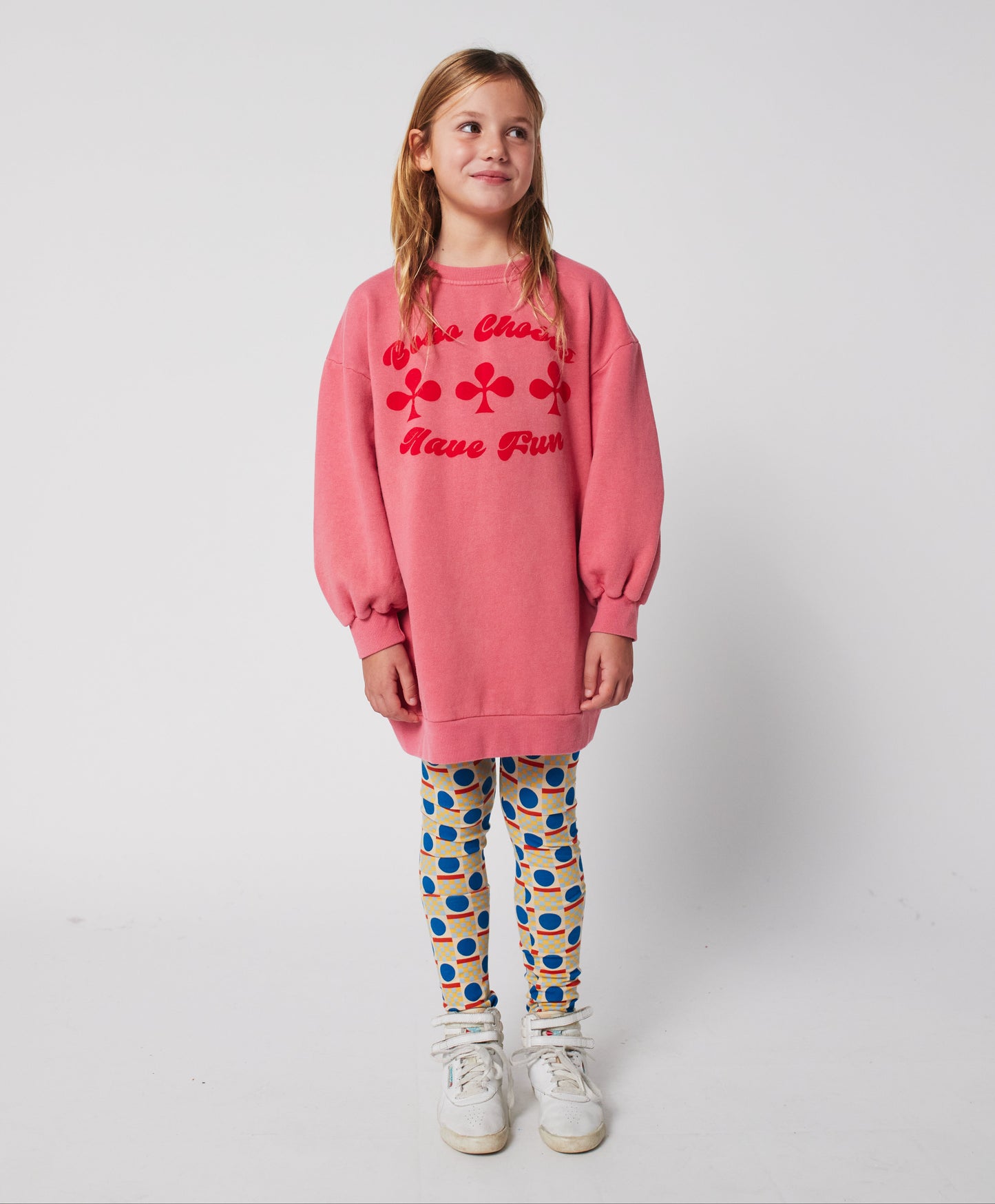 Have Fun Sweatshirt Dress, Pink
