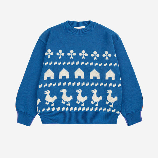 Farm Jacquard Jumper, Blue