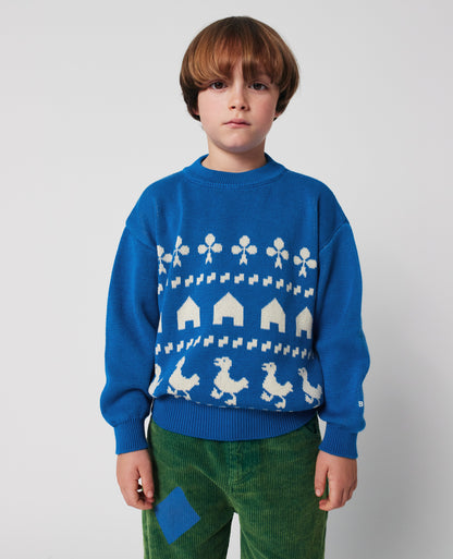 Farm Jacquard Jumper, Blue