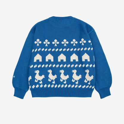 Farm Jacquard Jumper, Blue