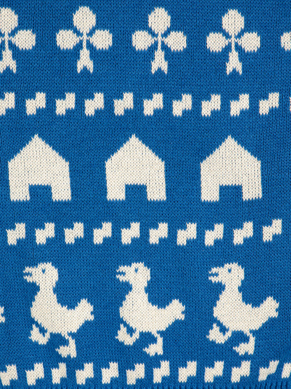 Farm Jacquard Jumper, Blue