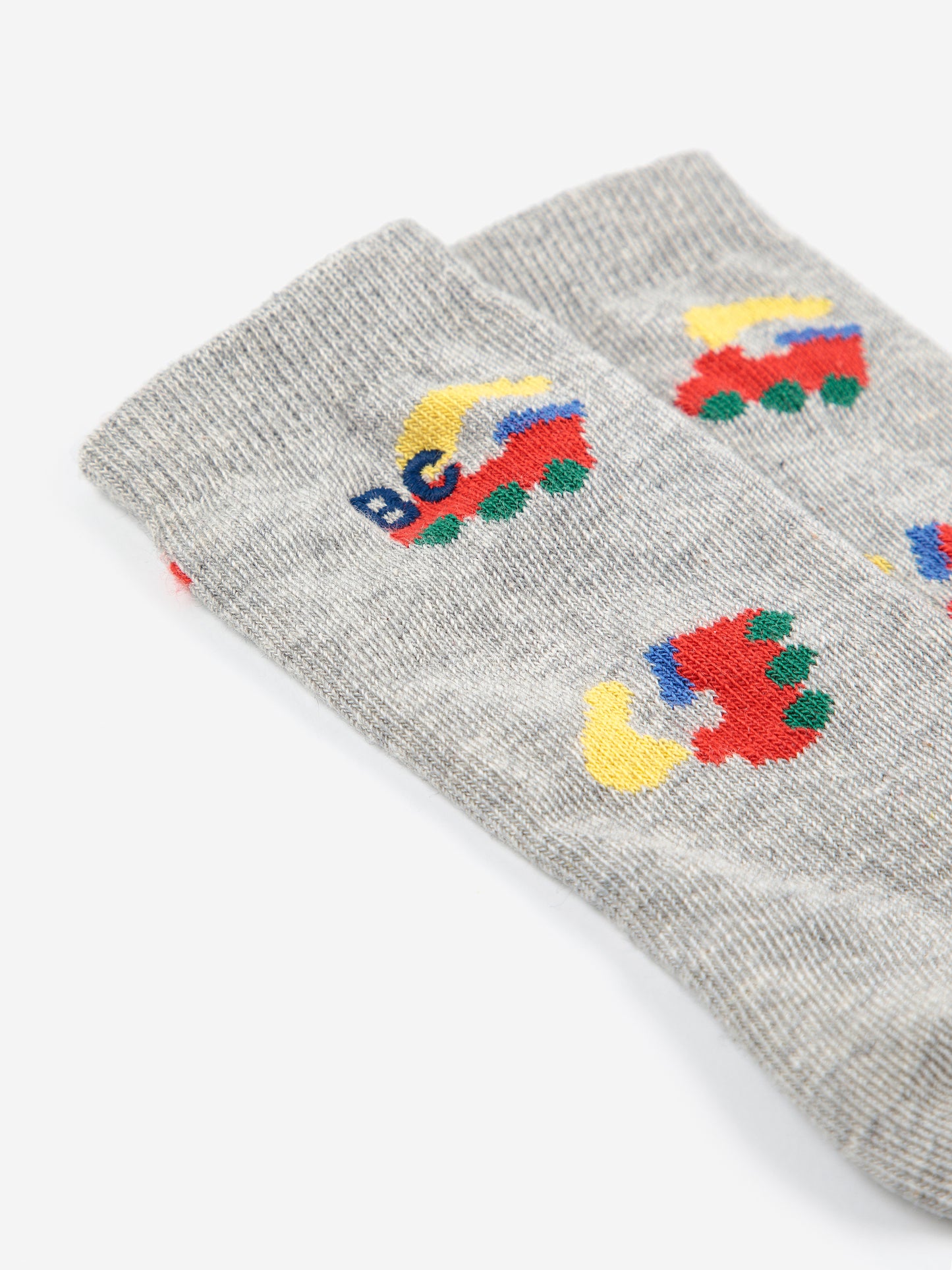 Bobo Choo Choo all over Long Socks, Light Heather Grey