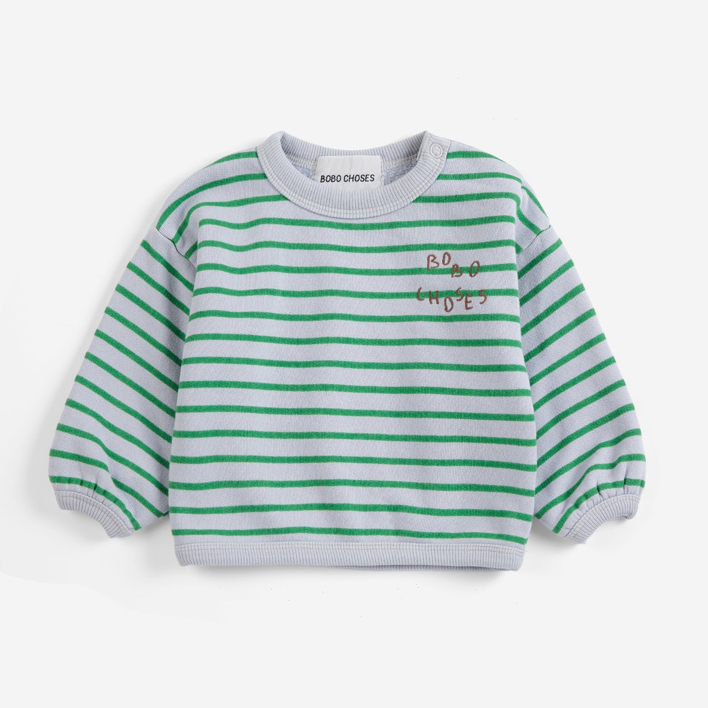 Bobo Choses Stripes Sweatshirt, Green Stripes