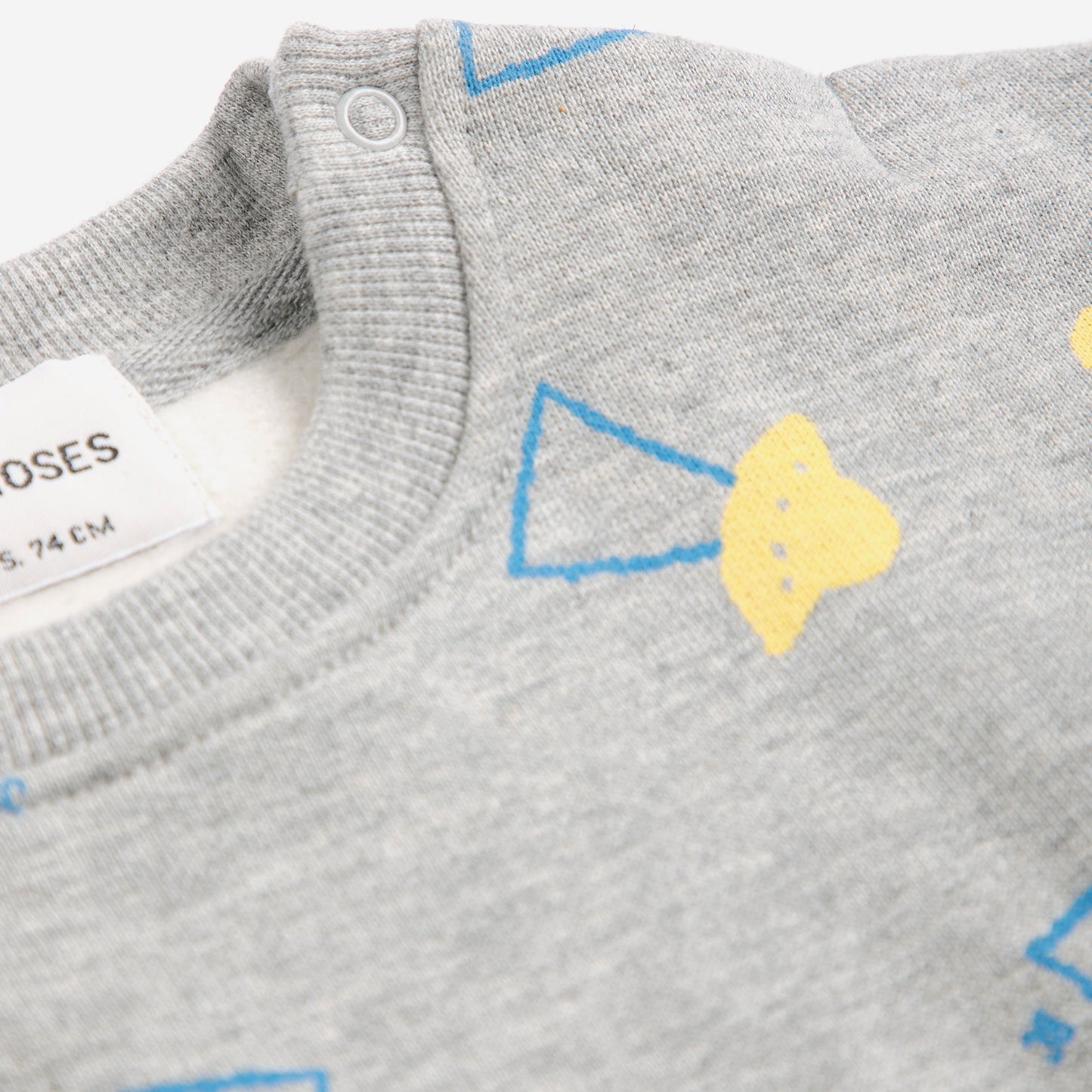 Pixel Abduction All Over Sweatshirt, Light Heather Grey