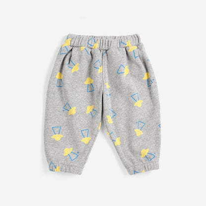 Pixel Abduction All Over Jogging Pants, Light Heather Grey
