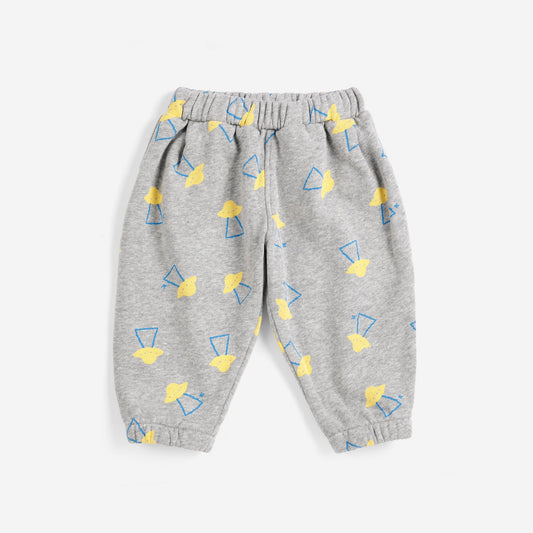 Pixel Abduction All Over Jogging Pants, Light Heather Grey