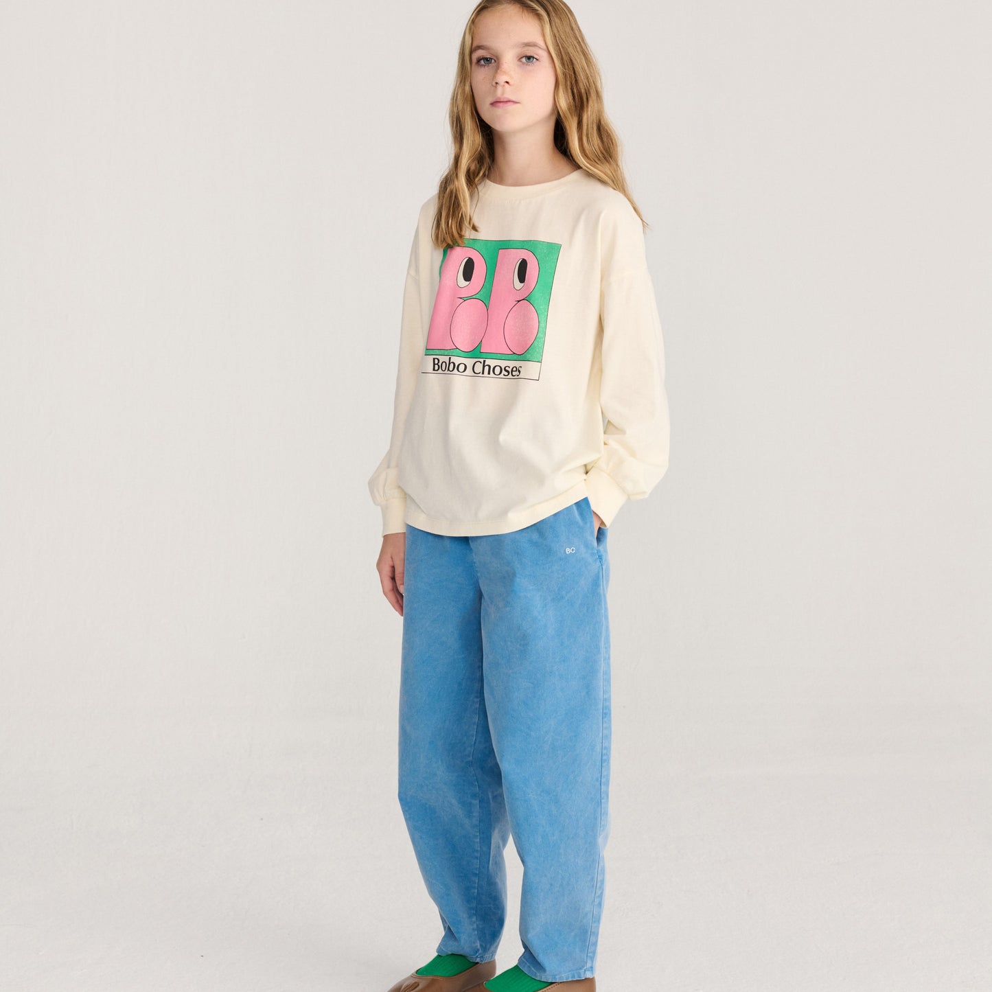 Booo Bo Choses Tag Woven Pants, Blue